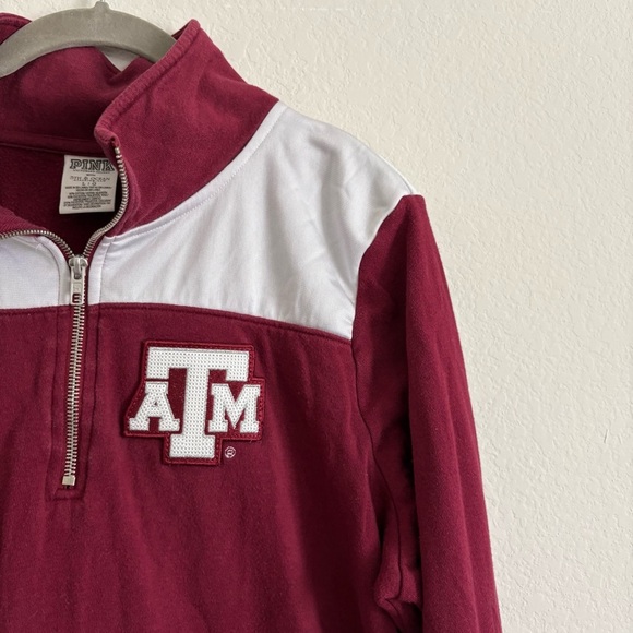 🏈 Victoria’s Secret Pink Texas A&M Aggies Football Sequin Sweater- size L - Picture 2 of 7